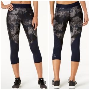 Adidas Alphaskin Printed Mesh Cropped Leggings